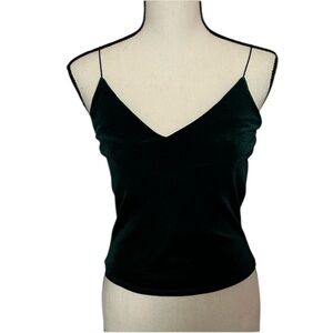 Better Be Dark Green Velvet Spaghetti Strap Boutique Tank Size Small